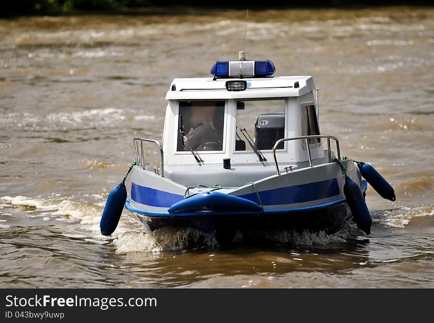 Police motorboat