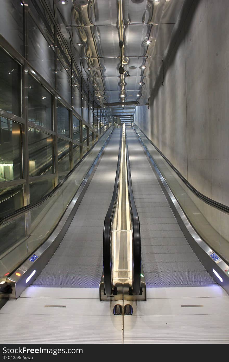 Washington, Modern Escalators in corporate building. Washington, Modern Escalators in corporate building