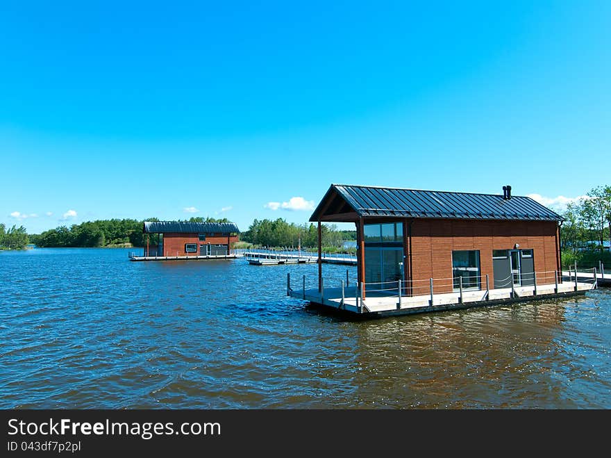 Cottages built on the water, Finland. Cottages built on the water, Finland