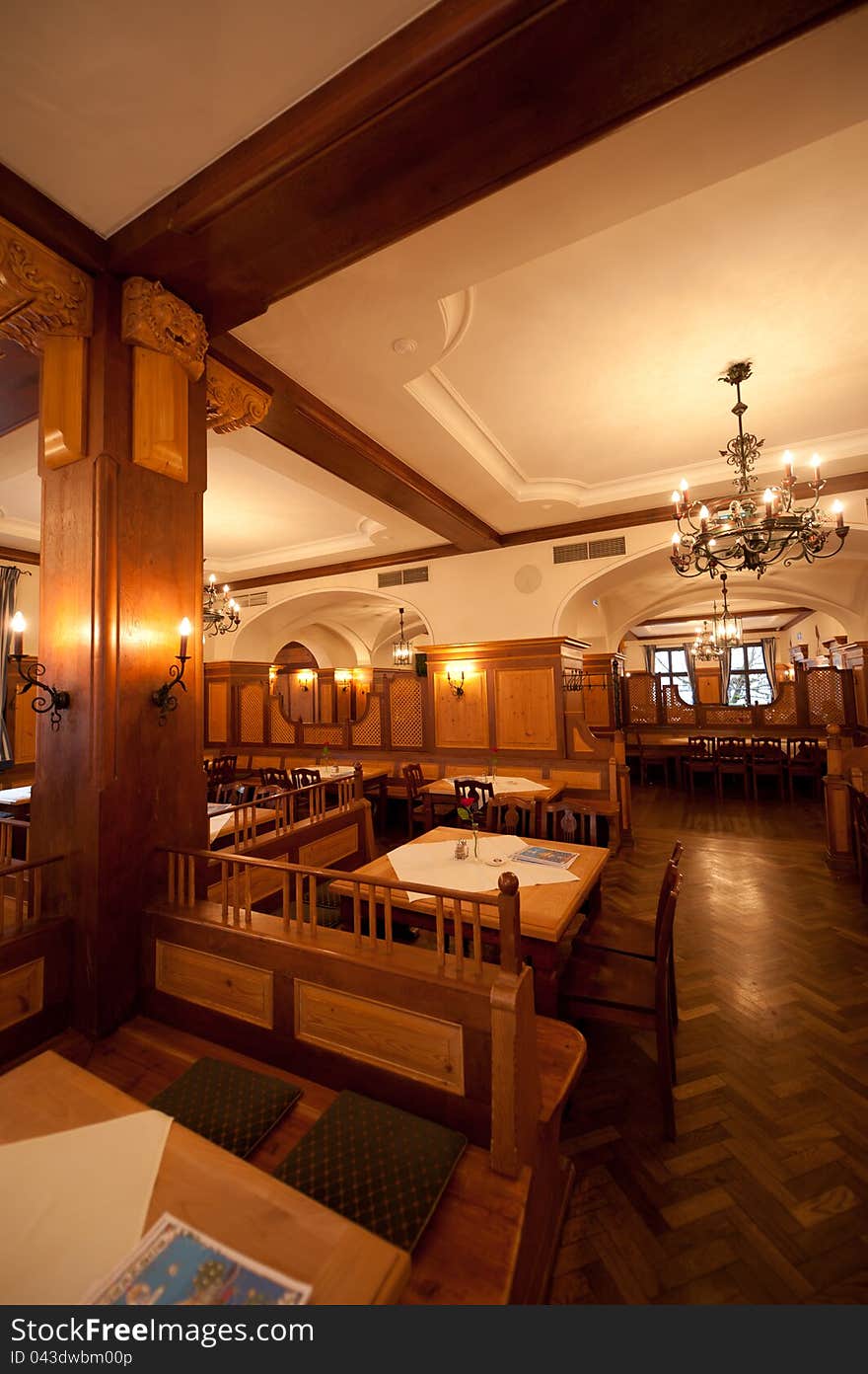 Beautiful interior of the restaurant. Beautiful interior of the restaurant.