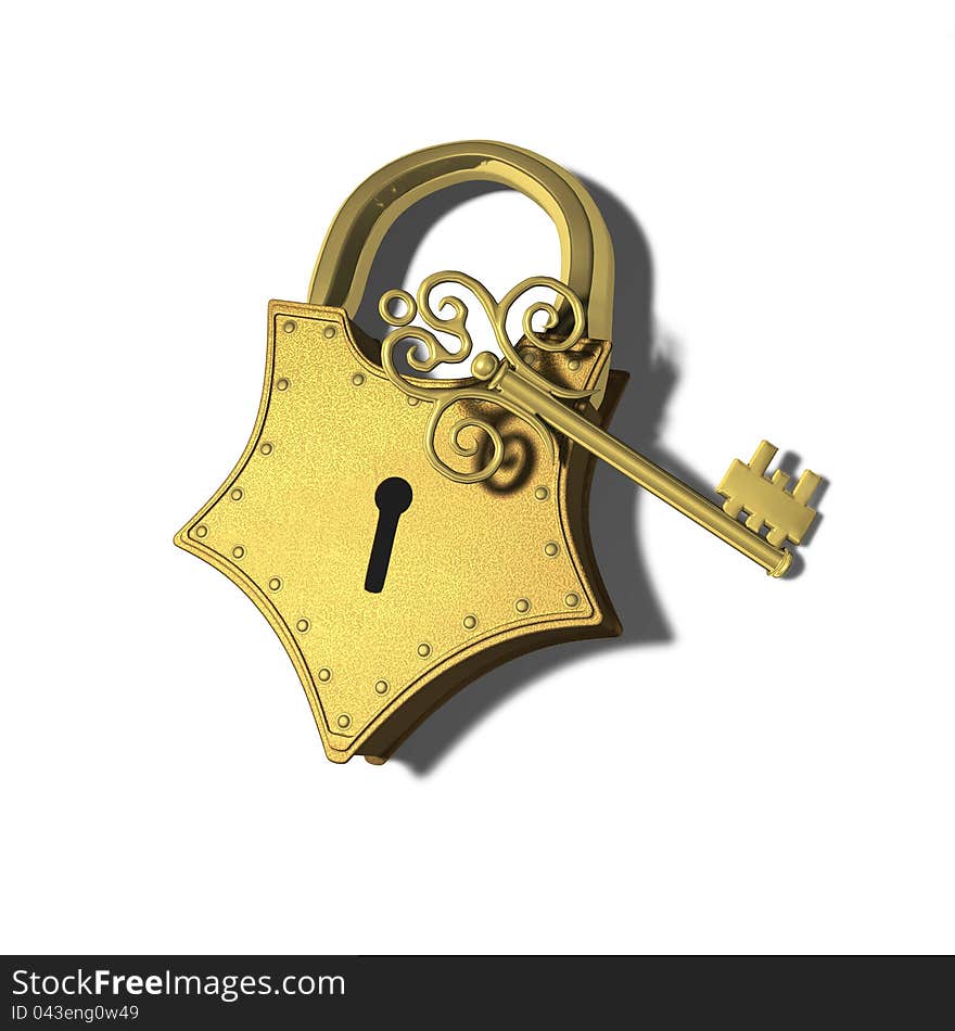 Gold Padlock