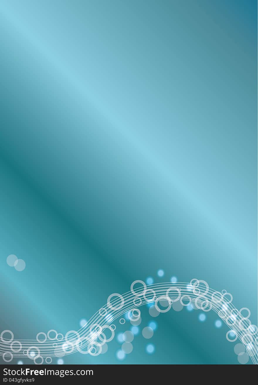 Abstract background with circles and blue toned gradients