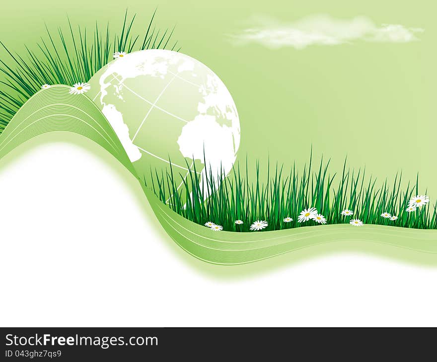 Environmental vector concept background with globe. Eps10. Environmental vector concept background with globe. Eps10