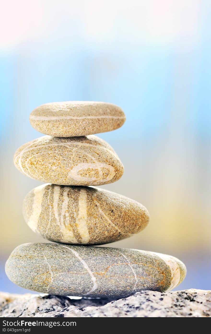 A pile of pebbles isolated shoot with natural light