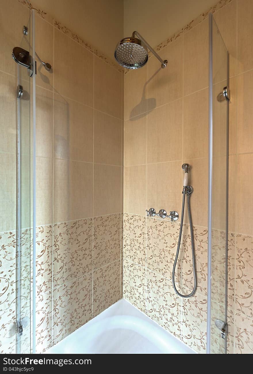 Guest's shower room in a luxury new house