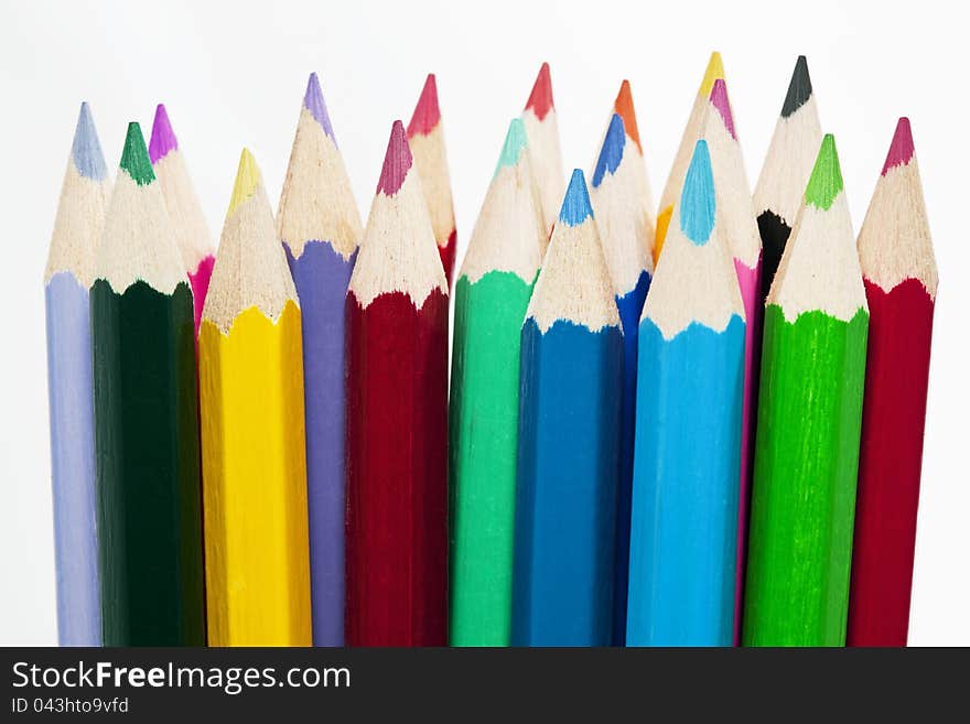 Coloring Pencils. Isolated on white background