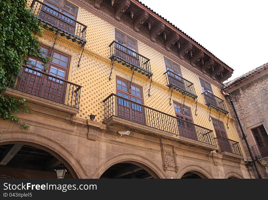 Poble Espanyol, Spanish village in Barcelona, Spain