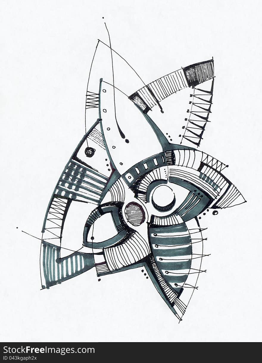 Abstract geometrical drawing