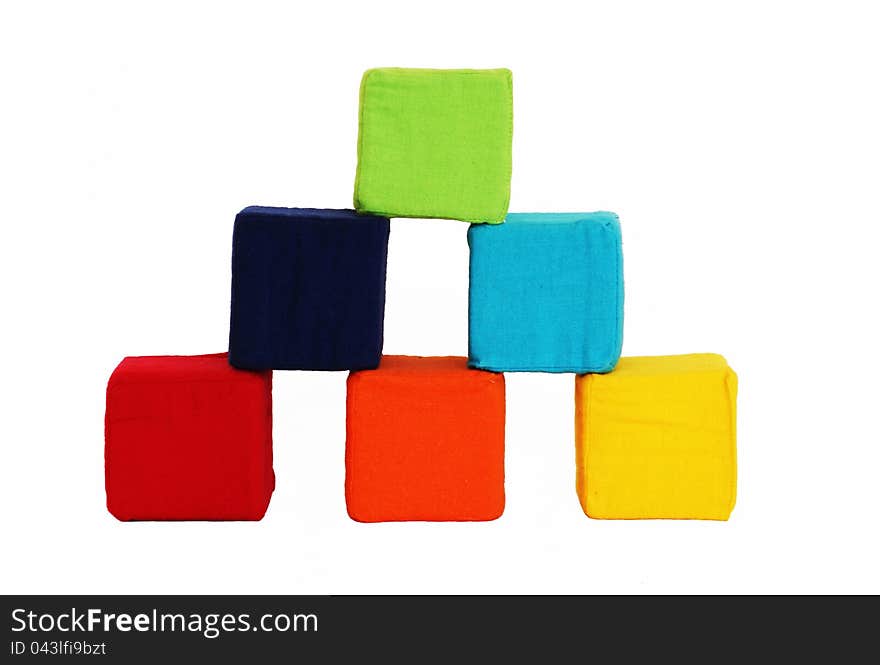 Colored Cubes Isolated