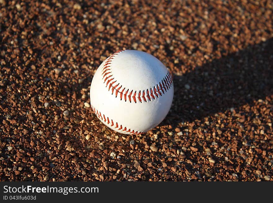 Baseball on ground