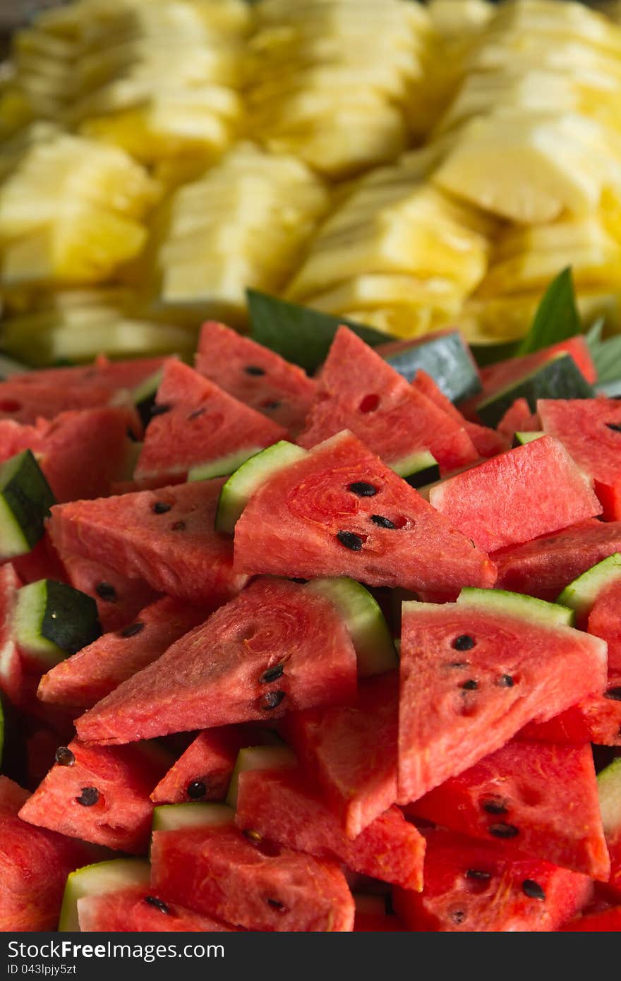 Slice of fresh water melon water melon