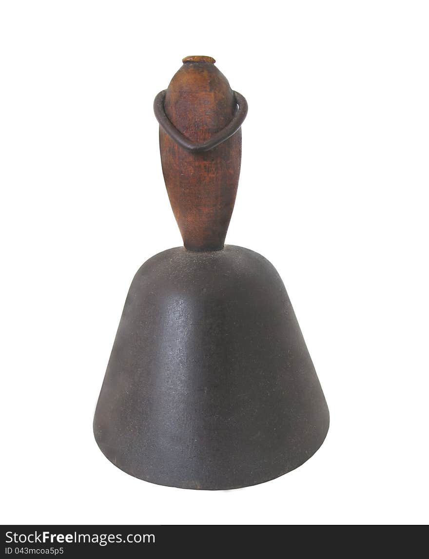 Old hand bell isolated