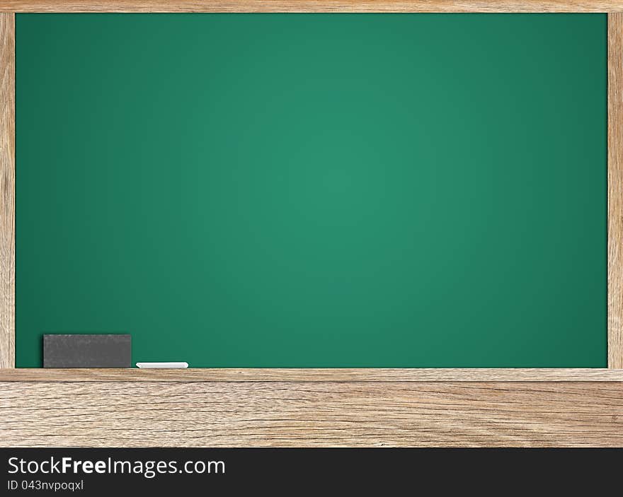 Blackboard is blank for writing your message.