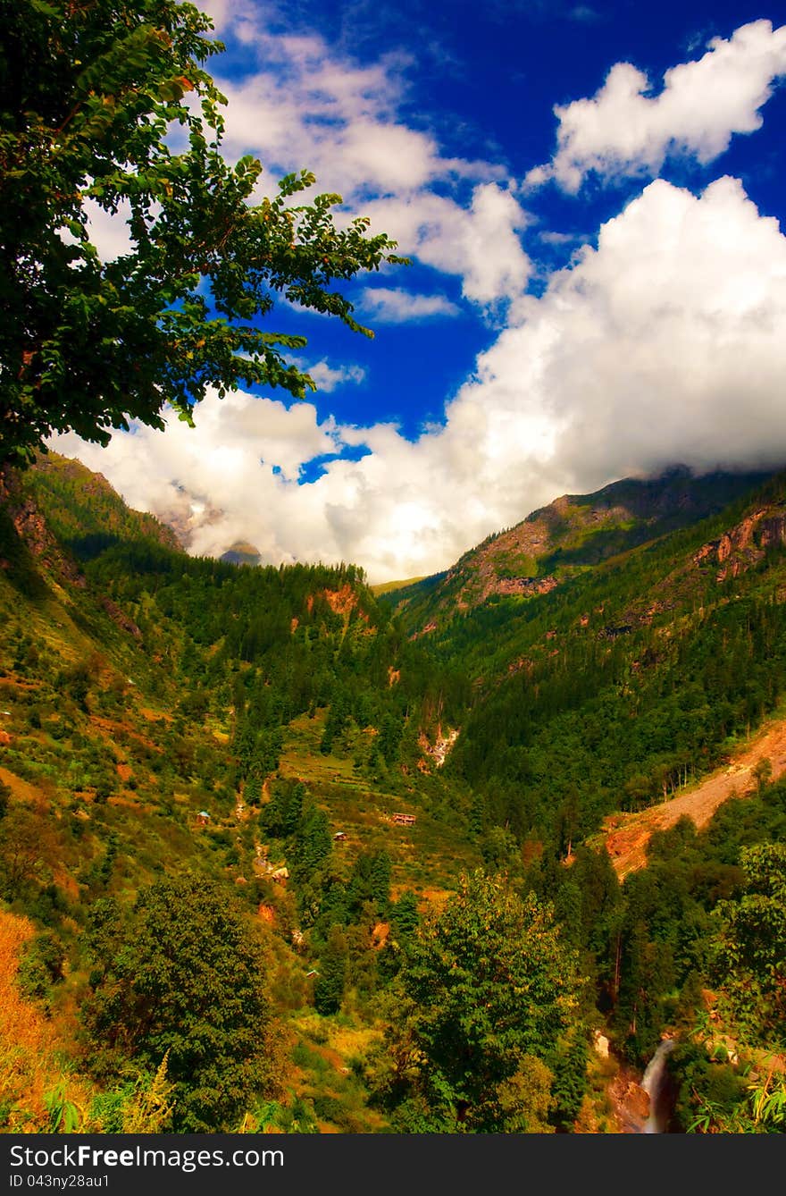 India, Himachal Pradesh, Parvati valley. India, Himachal Pradesh, Parvati valley