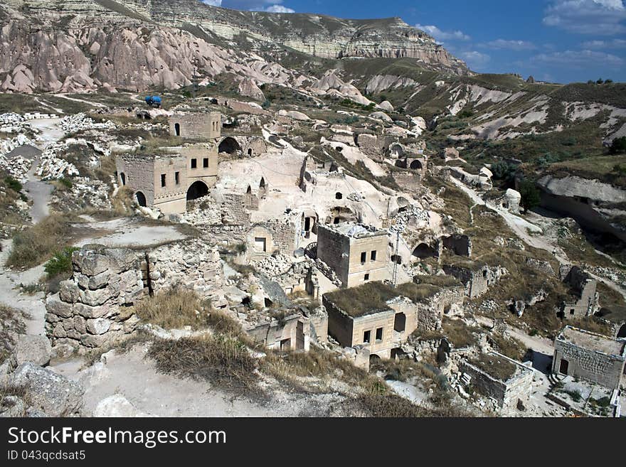 Cave houses (fairy chimneys) in Cappadocia, Turkey