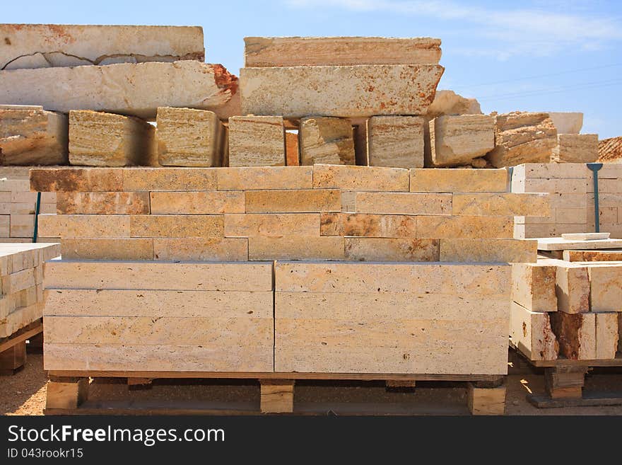 Limestone blocks