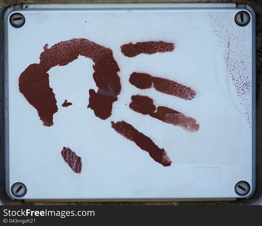 Human hand-print