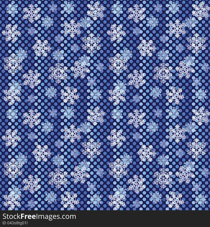 Blue seamless background with snowflakes. Blue seamless background with snowflakes