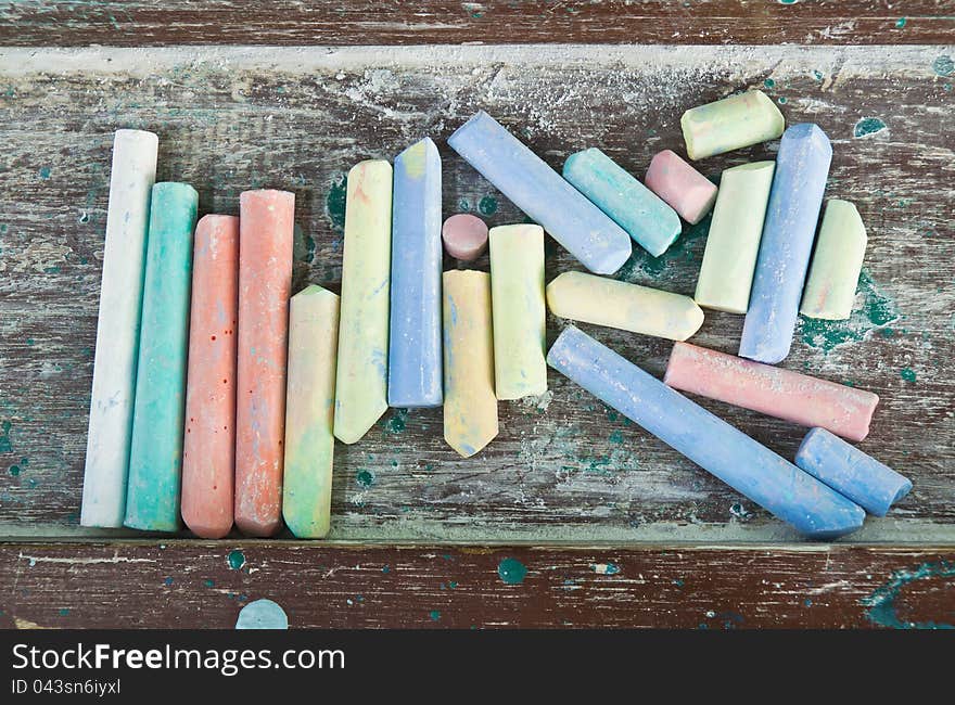 Colorful chalk