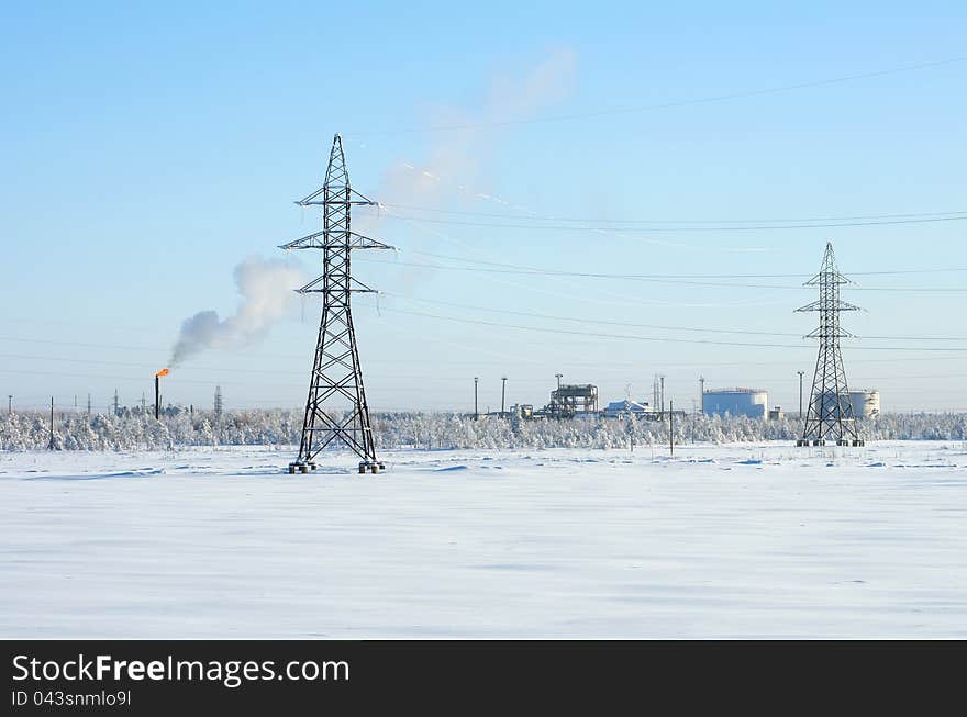 Industrial landscape in Western Siberia