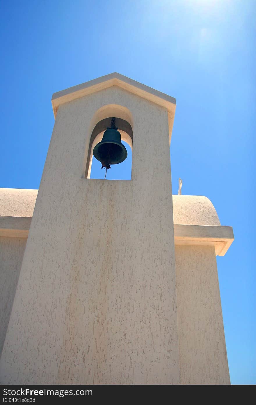 Bell in the belfry of the chapel on the island of Cyprus. Bell in the belfry of the chapel on the island of Cyprus