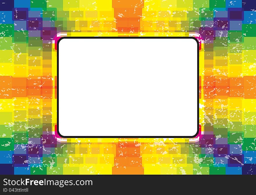 Colorful boxes in rainbow colors with grunge background and space for text. Colorful boxes in rainbow colors with grunge background and space for text.