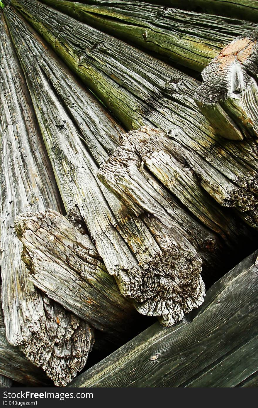 Texture of an old wooden wall. Texture of an old wooden wall