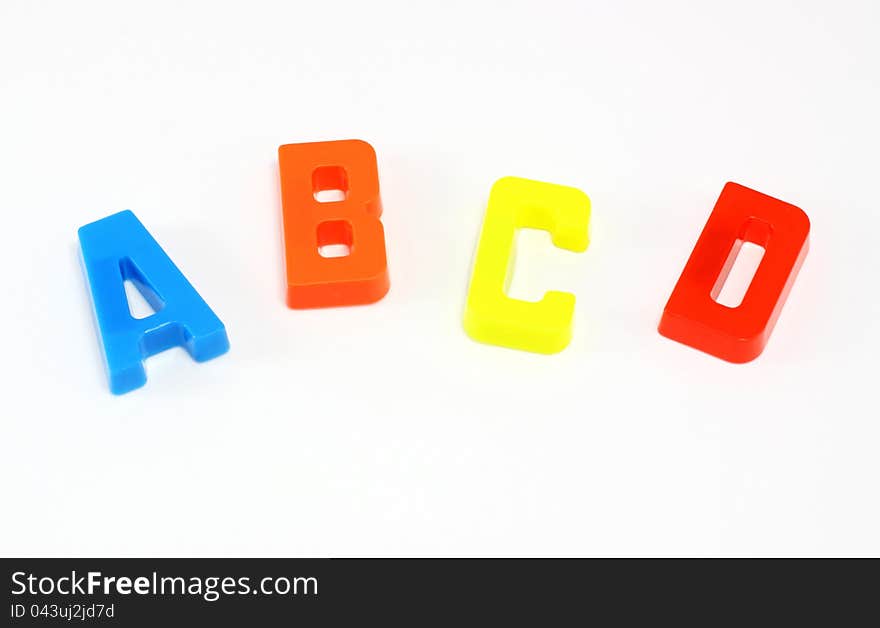 Colorful alphabet a b c d