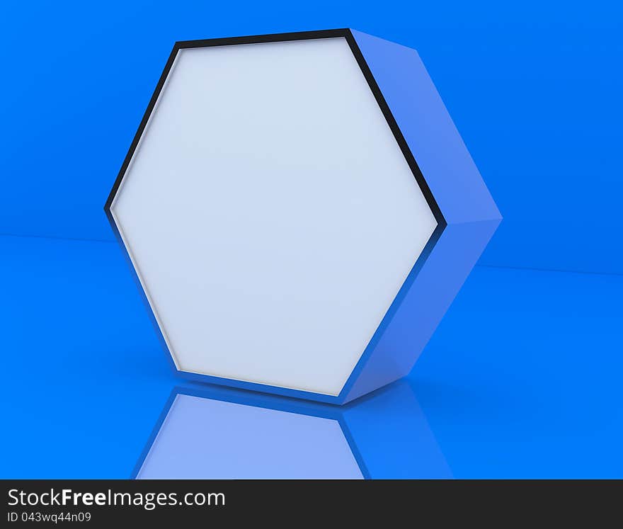 One Blank Hexagon Box Display