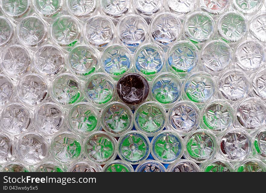 Recycled plastic bottles