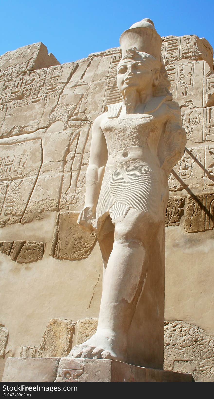 Statue of living pharaoh in temple of Karnak in Luxor, Egypt. Statue of living pharaoh in temple of Karnak in Luxor, Egypt