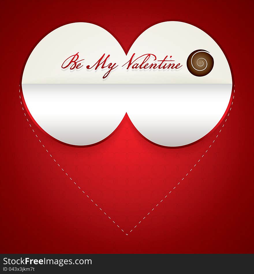 Valentines day card vector.Sticker