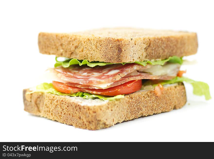 Whole wheat bread sandwich