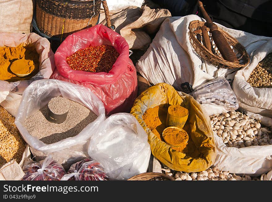 A shot made in a food market in Myanmar. A shot made in a food market in Myanmar