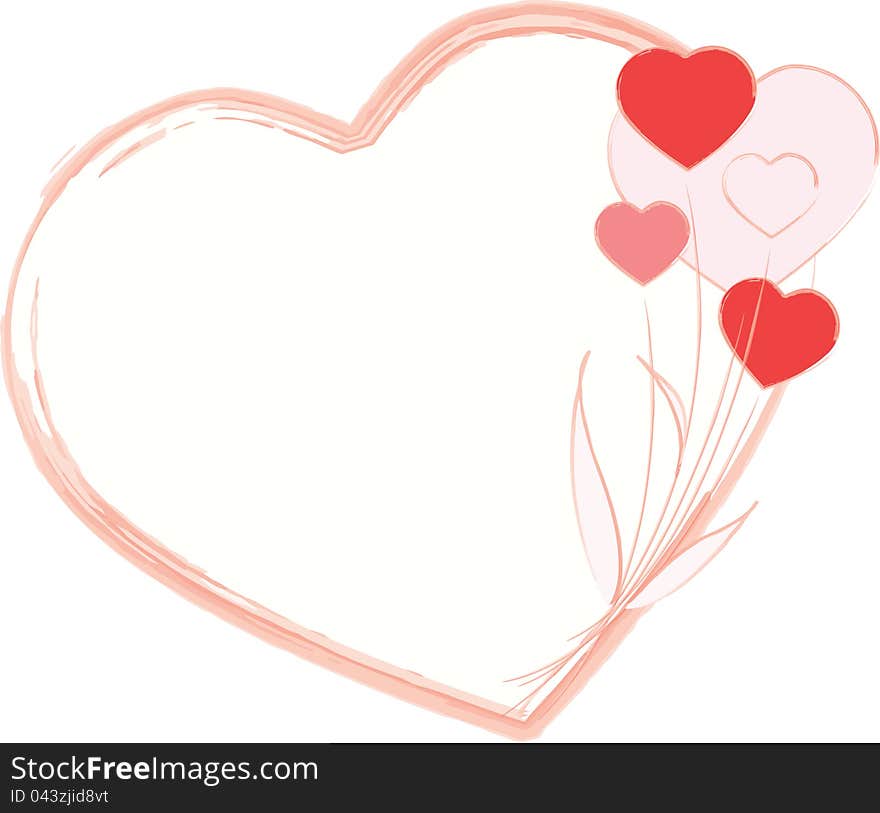 Valentine's Day heart element frame. Valentine's Day heart element frame