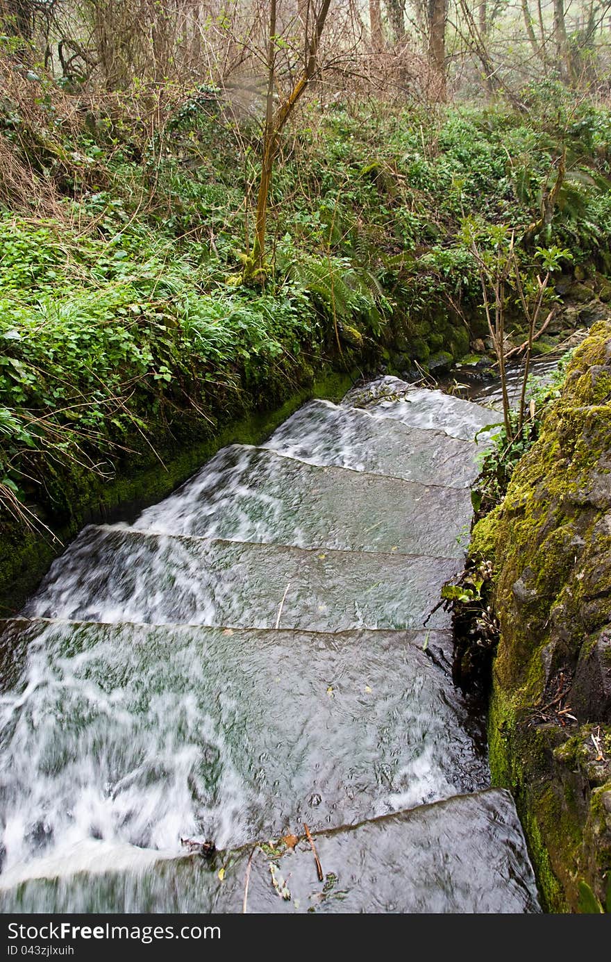 Cascade in Brockhill Park, Hythe, Kent