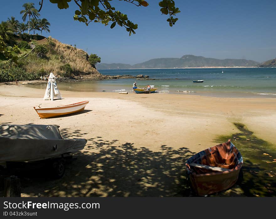 A view of Buzios, the famous resort and ship destination in Rio de Janeiro State. Once the preserve of pirates and slave traders, the peninsula of BÃºzios, located at 100 miles (169 km) northeast of Rio de Janeiro, is today the haunt of the rich and famous of the world who flock to the city to enjoy the beaches and the night life. A view of Buzios, the famous resort and ship destination in Rio de Janeiro State. Once the preserve of pirates and slave traders, the peninsula of BÃºzios, located at 100 miles (169 km) northeast of Rio de Janeiro, is today the haunt of the rich and famous of the world who flock to the city to enjoy the beaches and the night life.