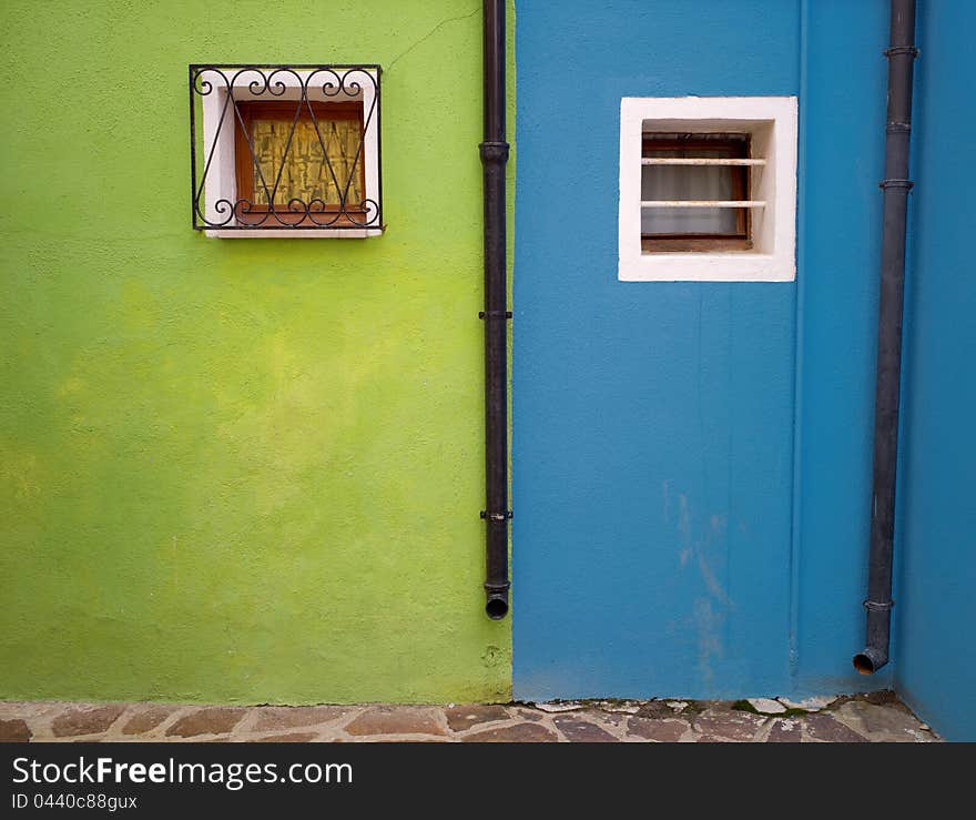 Colourful houses of Burano. Italy. Colourful houses of Burano. Italy