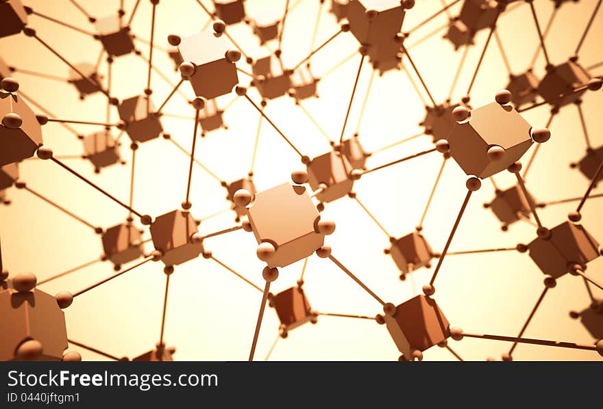 Abstract network communications. 3d rendered. Abstract network communications. 3d rendered