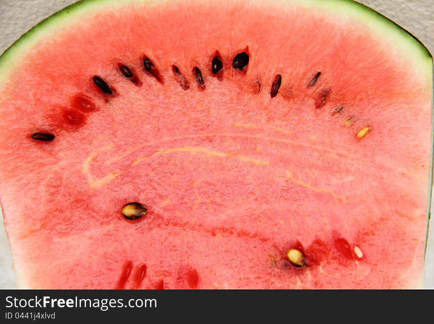 Fresh slices of watermelon