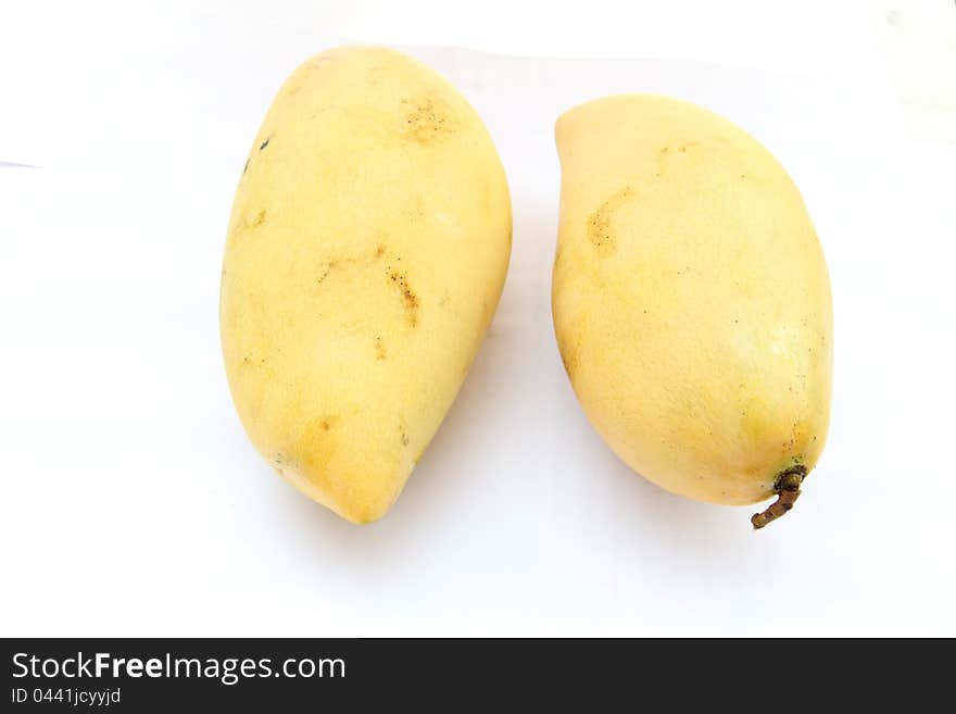 Mangos On White Background