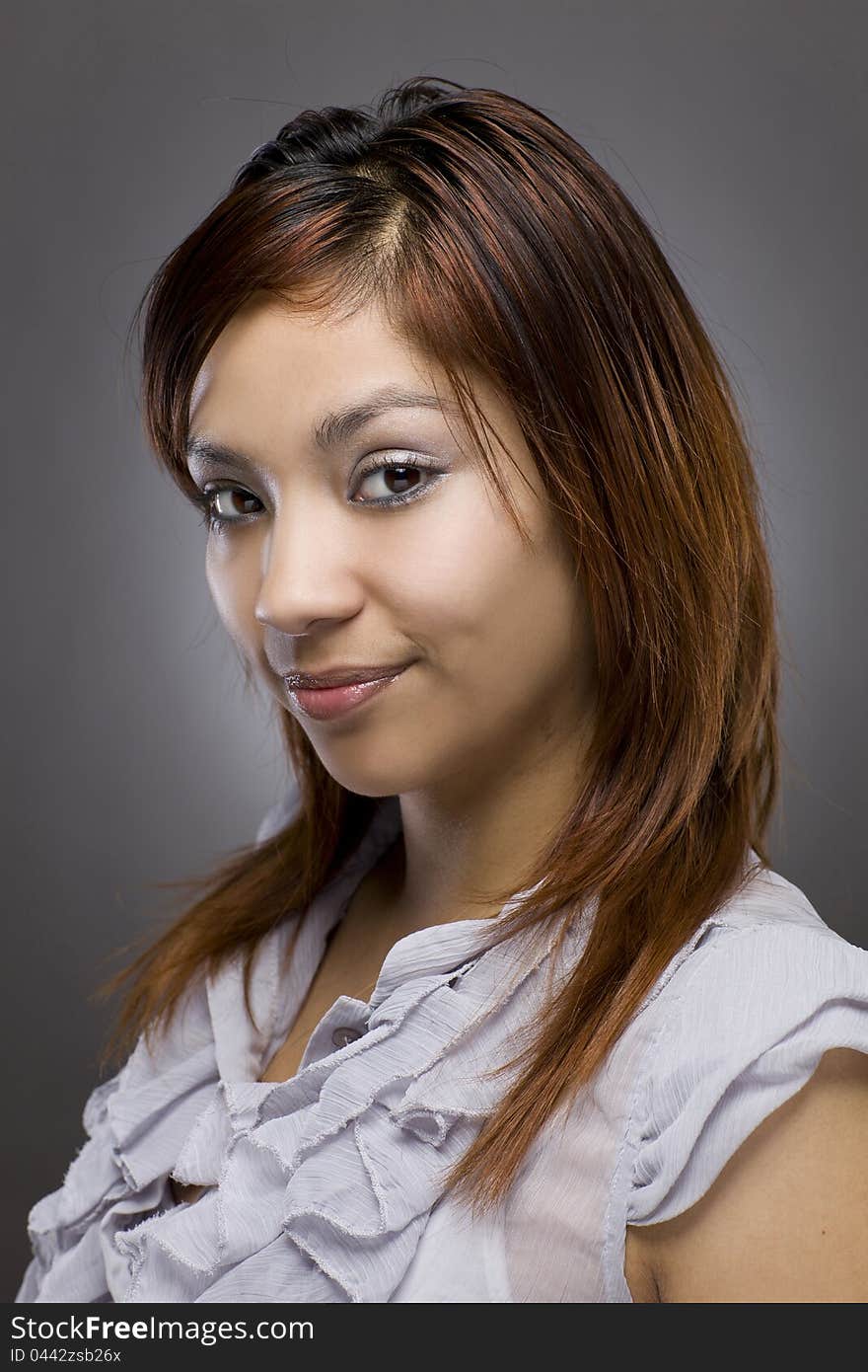 looking latino woman with red hair. looking latino woman with red hair