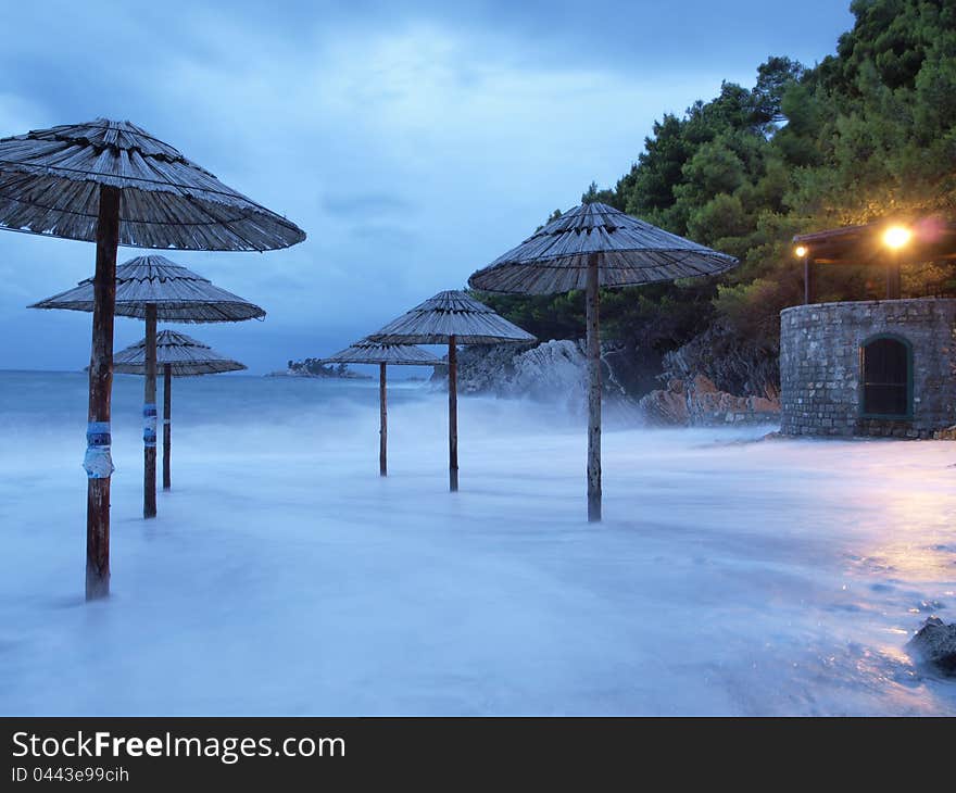 Beach at night