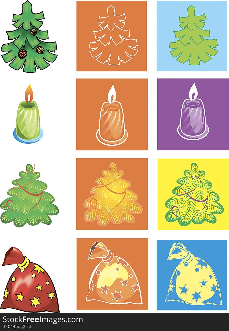 Icons - Christmas and New Year object