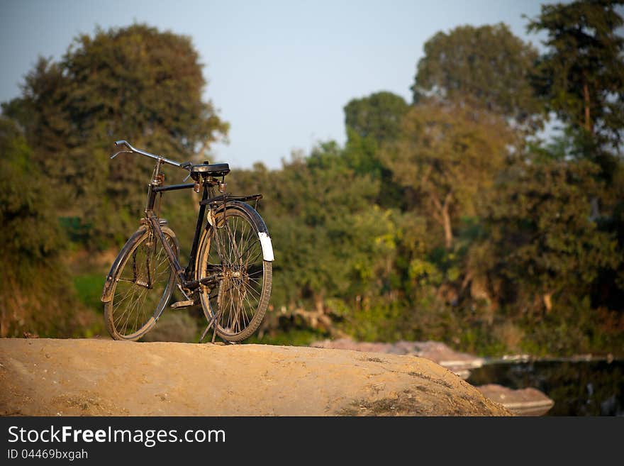 Parked bicycle