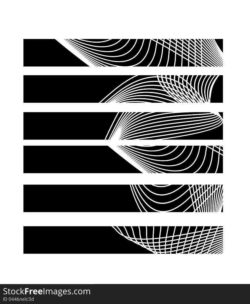 Abstract black and white lines