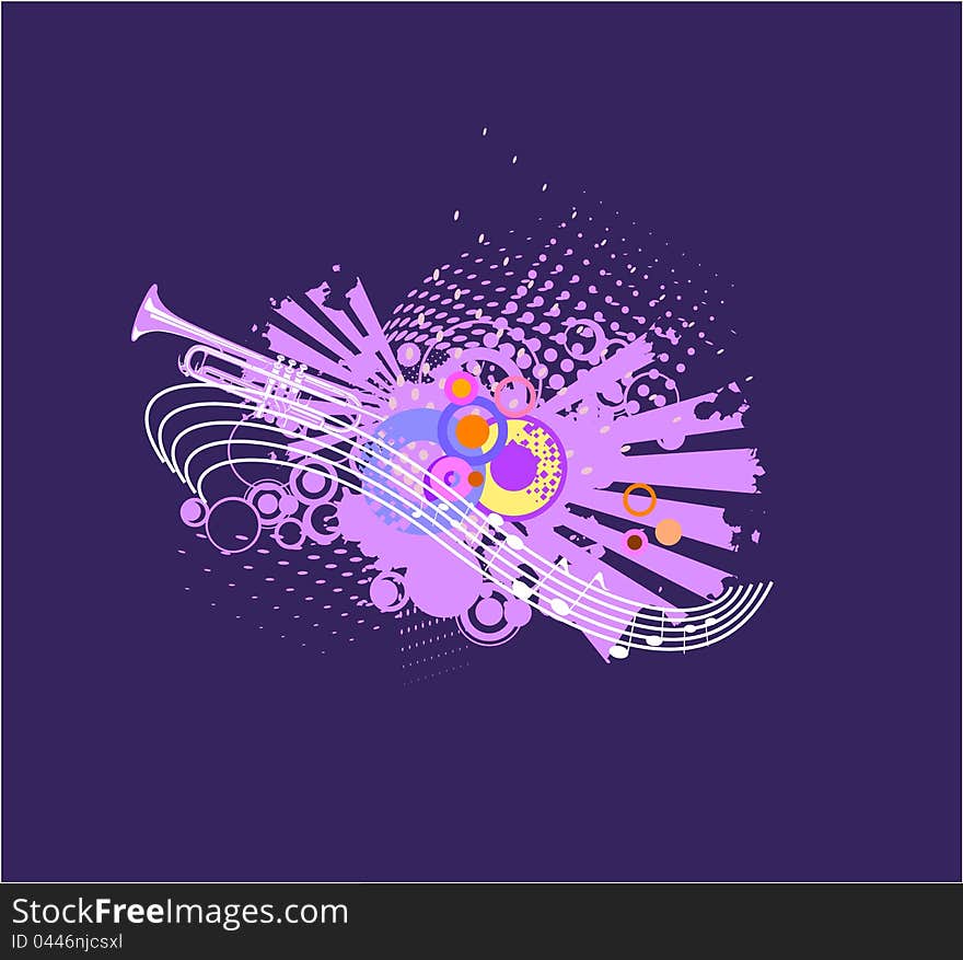 Abstract pipe on lilac background