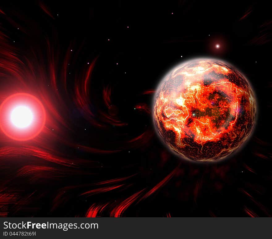 Planet Earth Apocalypse Illustration