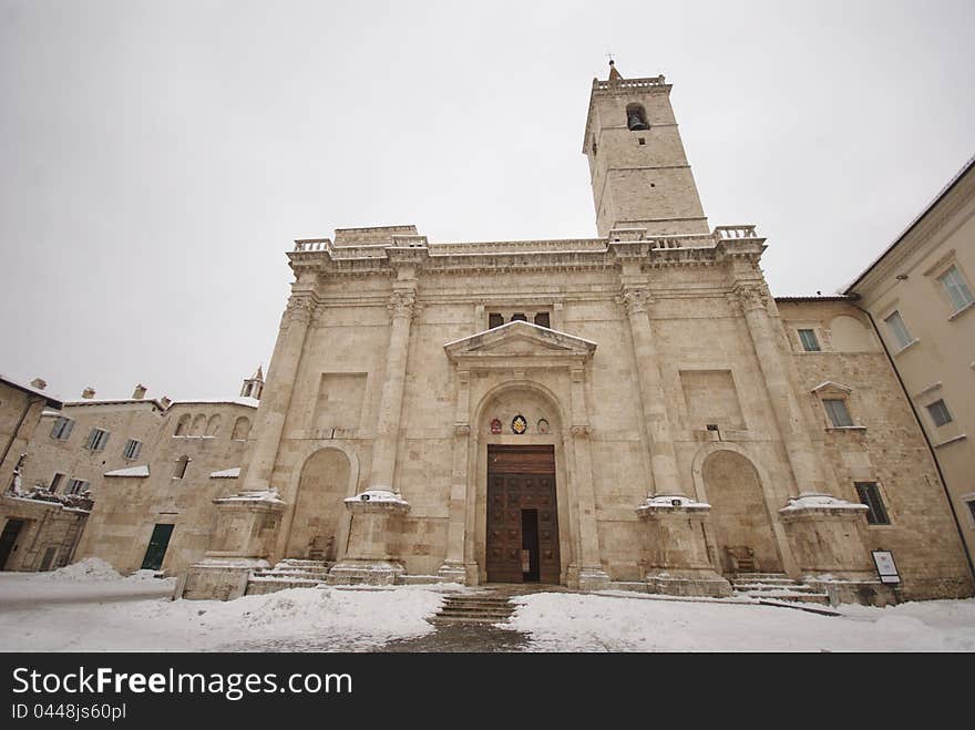 Arringo s square and St Emidio s church