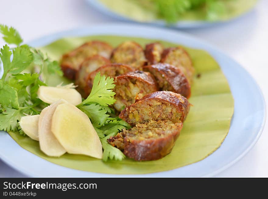 Thai spicy sausage